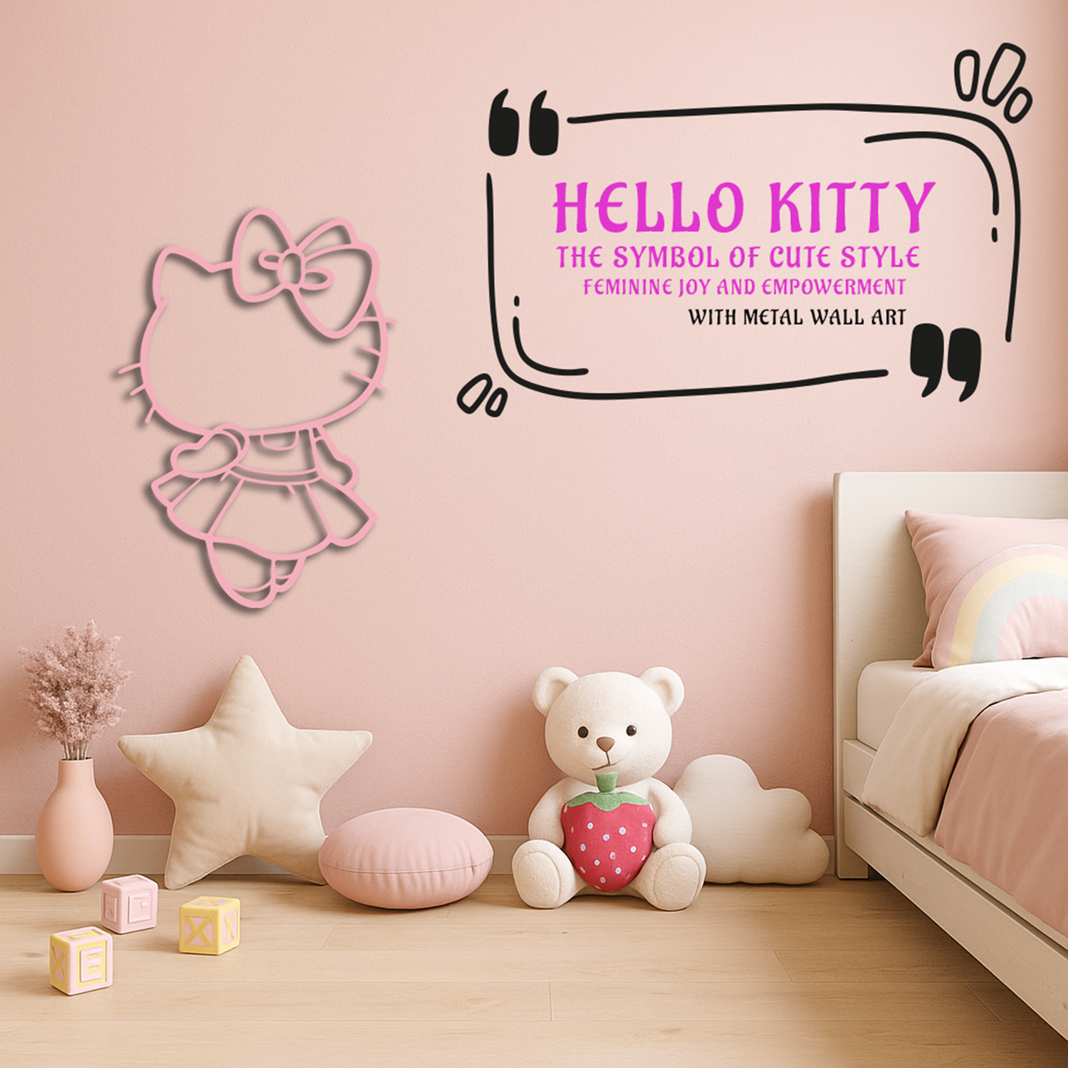 HELLO KITTY: THE SYMBOL OF CUTE STYLE, FEMININE JOY AND EMPOWERMENT WITH METAL WALL ART
