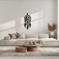 Dreamcatcher Metal Wall Art - Boho-Inspired Steel Wall Decor - KAF113