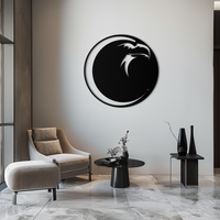 Eagle Moon Metal Wall Art - Majestic and Bold Decor- KAF185