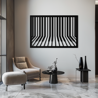 Geometric Piano Keys Metal Wall Art - Modern Music Decor- KAF189