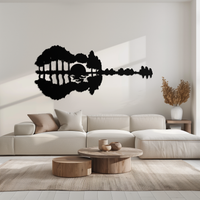 Guitar Landscape Metal Wall Art – Music & Nature Fusion - KAF191