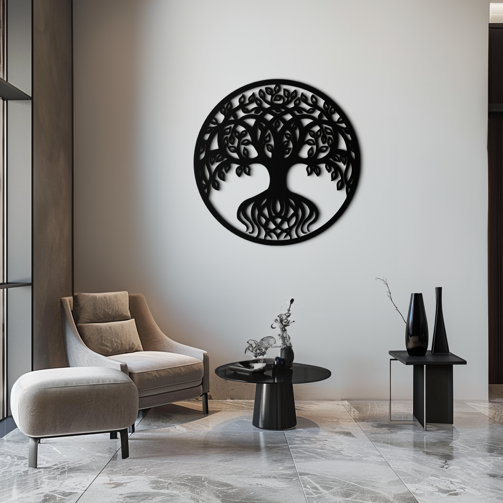 Round Tree of Life Metal Wall Art – Nature-Inspired Decor - KAF217 ...