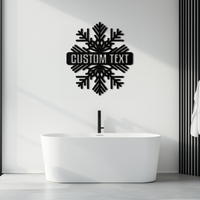 Custom Snowflake Metal Wall Art - Personalized Winter Decor- KAF297