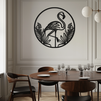 Flamingo Metal Wall Art – Elegant Flamingo Silhouette Steel Decor for Tropical and Modern Spaces- KAF333
