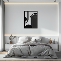 Geometric Half-Circle Metal Wall Art – Minimalist Arch & Shape Design- KAF365