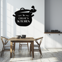 Cute Smiling Cooking Pot Metal Wall Art – Playful Kitchen Steel Decor with Heart Steam for Home and Café Interiors- KAF420