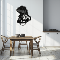 Cool Lizard Metal Wall Art – Unique Reptile Selfie Decor for Home and Office- KAF512