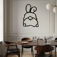 Funny Bunny Butt Metal Wall Art – Playful Easter Rabbit Decor- KAF622