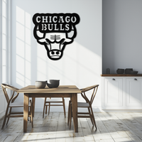 Chicago Bulls Logo Metal Wall Art – Iconic NBA Team Emblem for Sports Fans- KAF672