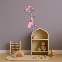 Pink Bratz Girl Metal Wall Art – Fashion Doll Inspired Silhouette Decor - KAFGP022