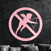 Anti-Cupid Metal Wall Art – Unique Valentine’s Day Decor - KAFGP029