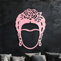 Frida Kahlo Silhouette Metal Wall Art – Iconic Feminine Artistic Home Decor - KAFGP032