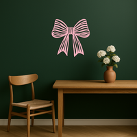 Elegant Bow Silhouette Metal Wall Art – Decorative Ribbon Design - KAFGP047