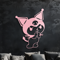 Kuromi Silhouette Metal Wall Art – Cute Gothic Character Design - KAFGP049