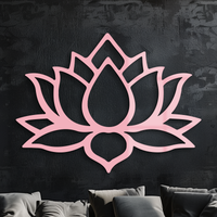 Lotus Flower Silhouette Metal Wall Art – Spiritual Nature-Inspired Design - KAFGP052
