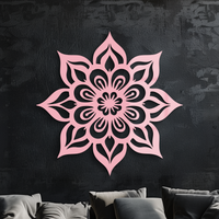 Lotus Mandala Metal Wall Art – Floral Geometric Silhouette - KAFGP059