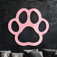 Paw Print Silhouette Metal Wall Art – Minimal Pet Lover Home Decor - KAFGP064