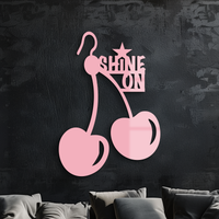 Shine On Cherry Earrings Metal Wall Art – Modern Statement Design - KAFGP066