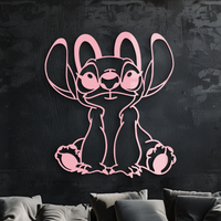 Stitch Silhouette Metal Wall Art – Cute Cartoon Character Design - KAFGP067