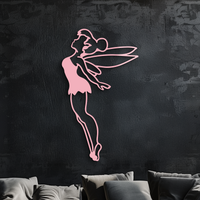 Tinker Bell Silhouette Metal Wall Art – Magical Fairy Home Decor - KAFGP073