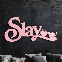 Slay Metal Wall Art – Heart Sunglasses Statement Design - KAFGP107