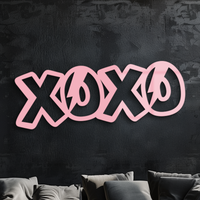 XOXO Word Art Metal Wall Decor – Modern Love Quote Design - KAFGP114