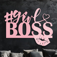 Girl Boss Metal Wall Art – Feminine Power & Modern Decor - KAFGP119