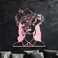 Book Lover Woman Silhouette Metal Wall Art – Reading & Knowledge Inspired Home Decor - KAFGP149