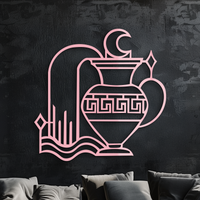 Aquarius Zodiac Metal Wall Art – Geometric Water Bearer Astrology Decor - KAFGP151