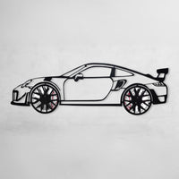 2019 Porsche 911 GT2 RS Wall Art – Steel Cut with Spinning Wheels-KAFMEKA006