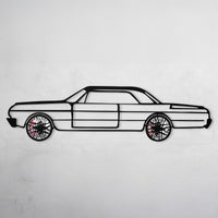 Chevrolet Impala Wall Art – Classic Steel Silhouette with Spinning Wheels-KAFMEKA019