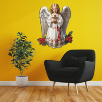 Christmas Angel Metal Wall Art – Holy Child UV Printed Decor-KAFUVM018