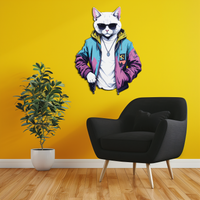 Street Style Cat Metal Wall Art – Cool Urban Decor-KAFUVM028