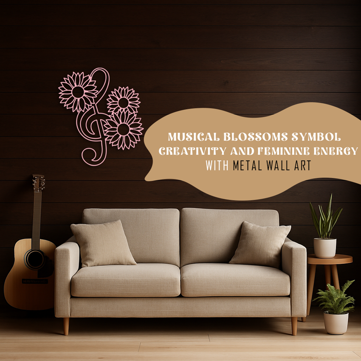 MUSICAL BLOSSOMS: THE SYMBOL OF JOY, CREATIVITY AND FEMININE ENERGY WITH METAL WALL ART