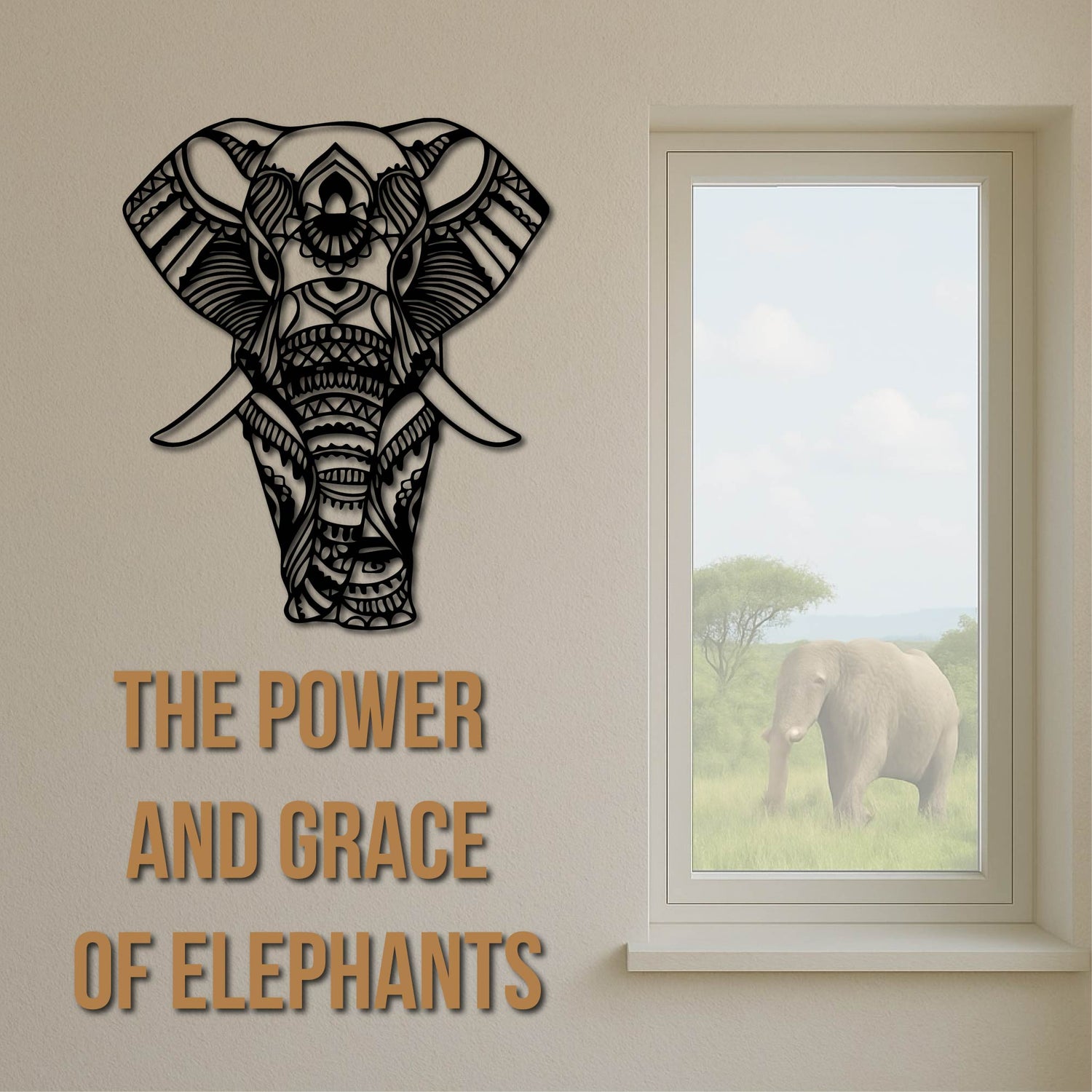 The Power and Grace of Elephants: Bringing Nature’s Majesty into Your Home with Metal Wall Art