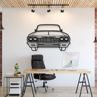 1964 Chevrolet Impala SS front view metal wall art – laser‑cut steel silhouette with matte powder‑coat finish