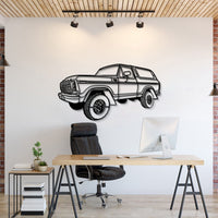 1979 Bronco perspective metal wall art laser cut 2 mm steel silhouette