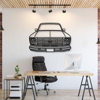 1983 Ford Bronco front view metal wall art – laser-cut steel silhouette with matte powder-coated finish