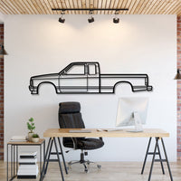 1991 Chevy S10 metal car wall art – classic pickup silhouette decor