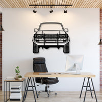 1992 Toyota Land Cruiser custom front view metal wall art – laser-cut steel car decor
