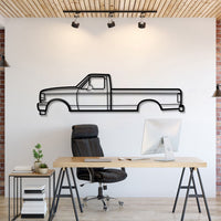 1993 Ford F-150 9Th Gen Metal Wall Art Silhouette Rugged Super Duty Pickup Decor