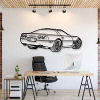 1994 Chevrolet Corvette ZR‑1 perspective view metal wall art – laser‑cut steel silhouette with matte powder‑coat finish
