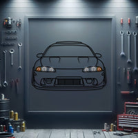 2002 Mitsubishi Eclipse GST front view metal neon car wall art – laser‑cut steel décor for tuner car enthusiasts