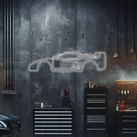 F40 Metal Neon Car Wall Art - MTN0026