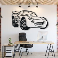 Lightning Mcqueen Metal Car Silhouett