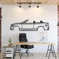 2009 BMW E88 Convertible Metal Wall Art Silhouette Design