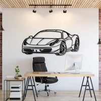 458 Italia Perspective Metal Car Wall Art - MT0437