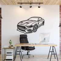 2013 Ford Mustang Mach 1 perspective metal wall art – classic muscle car silhouette décor