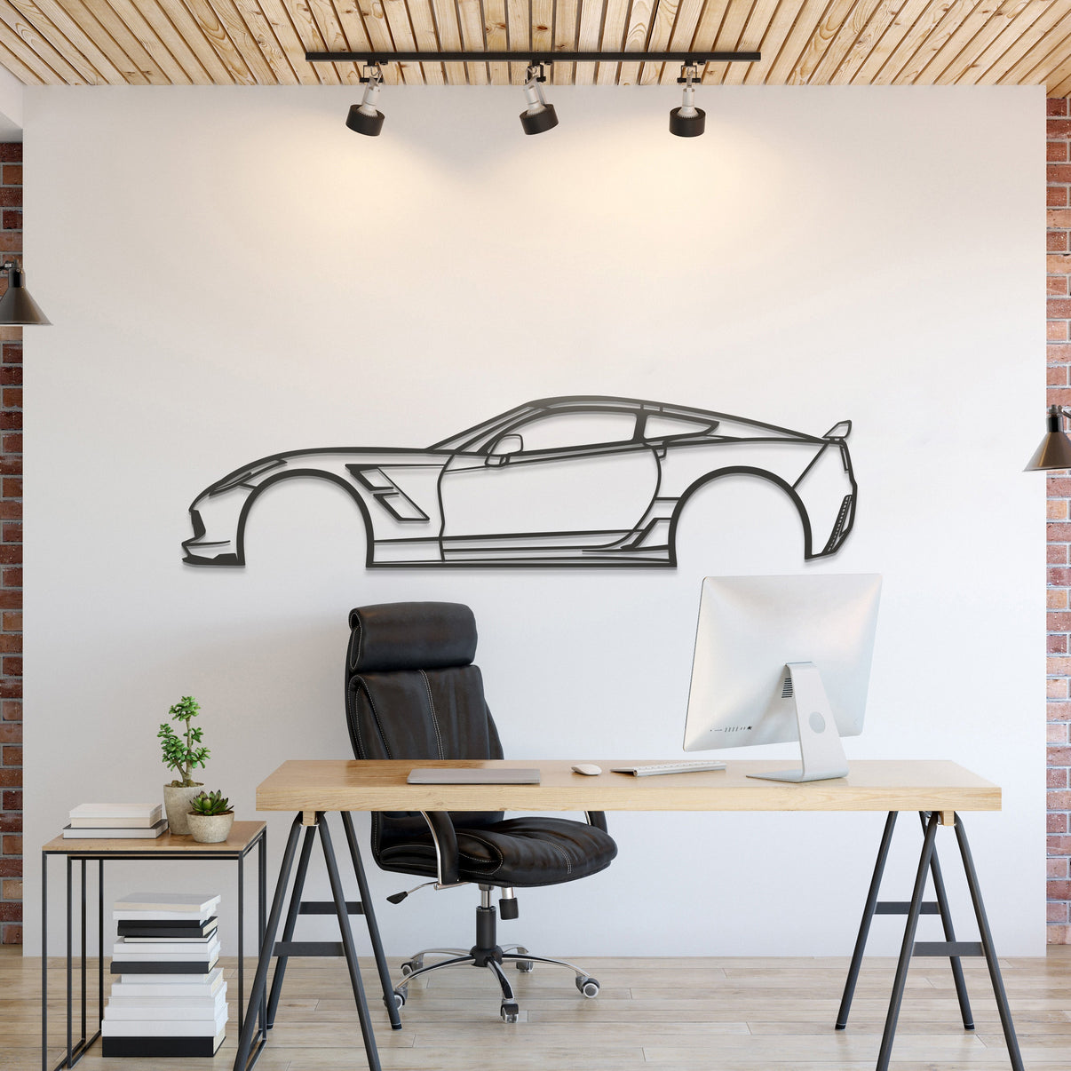 2015 Chevrolet Corvette Z51 Metal Wall Art Laser Cut 2 Mm Steel Silhouette