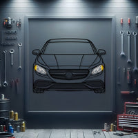 Mercedes‑Benz S63 AMG 2015 front silhouette neon wall art – ready‑to‑hang luxury car décor for garage, office, or living room